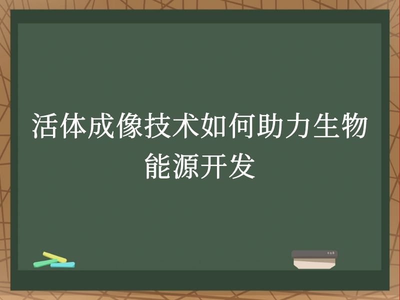 活體成像技術(shù)如何助力生物能源開發(fā)
