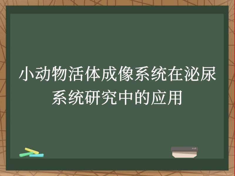 小動物活體成像系統(tǒng)在泌尿系統(tǒng)研究中的應(yīng)用