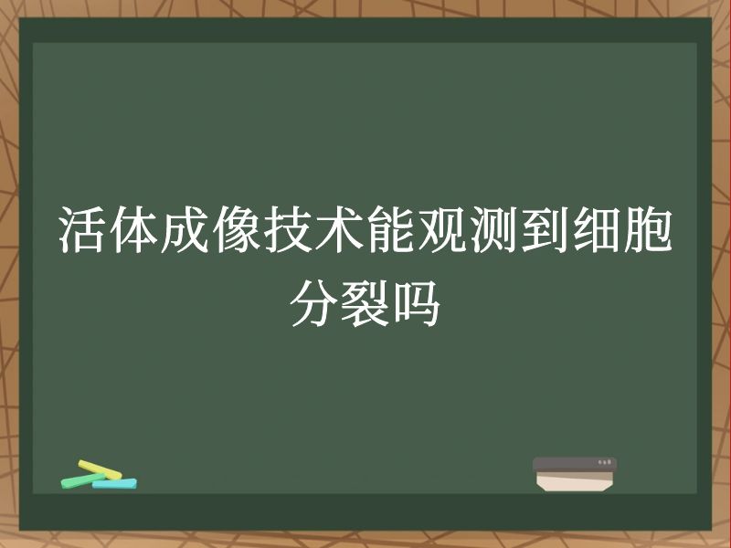 活體成像技術(shù)能觀測(cè)到細(xì)胞分裂嗎